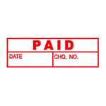 DESKMATE PREINKED MESSAGE STAMP PAID DATECHEQUE RED