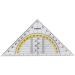 CELCO 2IN1 SET SQUARE AND PROTRACTOR 140MM CLEAR