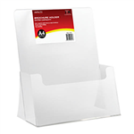 DEFLECTO BROCHURE HOLDER EXTRA CAPACITY FREESTANDING A4 CLEAR
