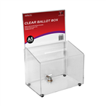 DEFLECTO BALLOT BOX LOCKABLE WITH HEADER LANDSCAPE A5 CLEAR