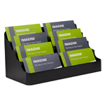 DEFLECTO BUSINESS CARD HOLDER RECYCLED LANDSCAPE 8POCKET 4TIER BLACK
