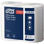 TORK 2328833 ULTRA LONG TRIPLE LENGTH KITCHEN ROLL 2PLY 156 SHEET WHITE PACK 2