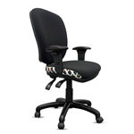 ORANGE DUST ALICE CHAIR WITH ARMS HIGH BACK 510 X 490 X 960MM COCKATOO BLACK