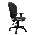 ORANGE DUST ALICE CHAIR WITH ARMS HIGH BACK 510 X 490 X 960MM ROCK BLACK