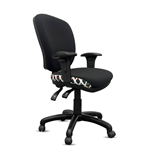 ORANGE DUST ALICE CHAIR WITH ARMS MEDIUM BACK 510 X 490 X 880MM COCKATOO BLACK