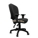 ORANGE DUST ALICE CHAIR WITH ARMS MEDIUM BACK 510 X 490 X 880MM DOTS BLACK