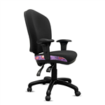 ORANGE DUST ALICE CHAIR WITH ARMS MEDIUM BACK 510 X 490 X 880MM SWAN BLACK