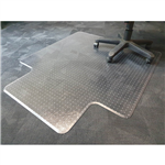 ANCHORMAT DELUXE CHAIRMAT PVC KEYHOLE CARPET 1150 X 1350MM CLEAR