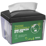 BIOPAK BIODISPENSER SINGLE SAVER NAPKIN DISPENSER BLACK