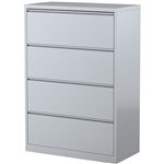 STEELCO LATERAL FILING CABINET 4 DRAWER 1320 X 915 X 463MM SILVER GREY