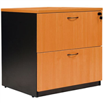 YS DESIGN OXLEY LATERAL FILE CABINET LOCKABLE 780 X 560 X 750MM BEECHIRONSTONE