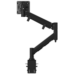 ATDEC FORTIS HEAVY DUTY DYNAMIC MONITOR ARM  DESK CLAMP FOR UP TO 49 INCH DISPLAYS BLACK