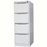 MERCURY FILING CABINET 4 DRAWER 470 X 620 X 1320MM WHITE SATIN