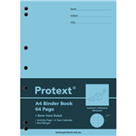 PROTEXT BINDER BOOK RULED 8MM 70GSM 64 PAGE A4 DINOSAUR ASSORTED
