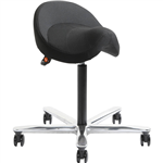 NORJ 2D TILT SEAT POLISHED 5 FIN CHROME BASE BLACK