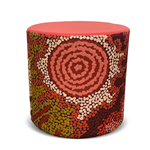 ORANGE DUST SPECTRUM EVA ROUND OTTOMAN 450 X 450 X 450MM OCHRE RED