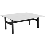 OLG AGILE FIXED HEIGHT 2PERSON DESK WORKSTATION BLACK FRAME 1800MM X 750MM WHITE TOP
