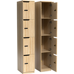OLG KNOX 4 DOOR LOCKER 305 X 455 X 1805MM NORDIC MAPLE