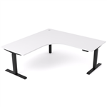 OLG AGILE ELECTRIC TRIPLE 3 COLUMN WORKSTATION LH 1800 X 1800 X 750MM BLACK FRAME WHITE TOP