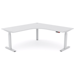 OLG AGILE ELECTRIC TRIPLE 3 COLUMN WORKSTATION LH 1800 X 1800 X 750MM WHITE FRAME WHITE TOP