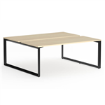 OLG ANVIL 2PERSON DSD WORKSTATION BLACK FRAME 1800 X 750MM NORDIC MAPLE