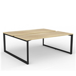 OLG ANVIL 2PERSON DSD WORKSTATION BLACK FRAME 1800 X 750MM NEW OAK RAVINE