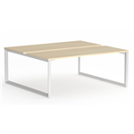 OLG ANVIL 2PERSON DSD WORKSTATION WHITE FRAME 1800 X 750MM NORDIC MAPLE