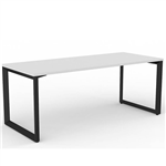 OLG ANVIL STRAIGHT WORKSTATION BLACK FRAME 1800 X 750MM WHITE