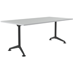 OLG MODULUS MEETING TABLE ALL BLACK FRAME 1800 X 900MM WHITE TOP