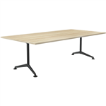 OLG MODULUS MEETING TABLE ALL BLACK FRAME 2100 X 900MM NEW OAK TOP
