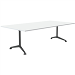OLG MODULUS MEETING TABLE ALL BLACK FRAME 2100 X 900MM WHITE TOP