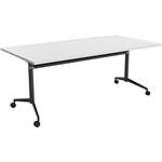 OLG UNI FLIP TABLE BLACK FRAME 1600 X 750MM WHITE
