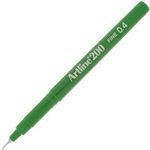 ARTLINE 200 FINELINER PEN 04MM GREEN