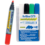 ARTLINE 579 WHITEBOARD MARKER CHISEL 5MM ASSORTED WALLET 4
