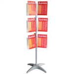 ESSELTE BROCHURE HOLDER CAROUSEL FLOOR STAND 3 TIER 18 POCKET A4