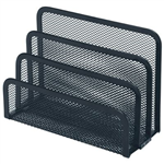 ESSELTE METAL MESH VERTICAL ORGANISER FILE SORTER BLACK