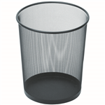 ESSELTE METAL MESH WASTE BIN 10 LITRE BLACK