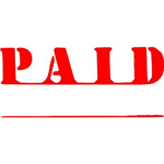 XSTAMPER CXBN 1221 PREINKED MESSAGE STAMP PAID 42 X 13MM RED