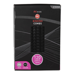 GBC PLASTIC BINDING COMB ROUND 21 LOOP 16MM A4 BLACK PACK 100