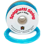 EDUCATIONAL COLOURS SPAGHETTI STRING PVC TUBE 1MM X 60M GLITTER SEA BLUE