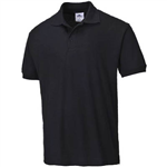 PORTWEST B210 NAPLES MENS POLO SHIRT BLACK 4L