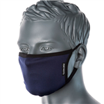 PORTWEST CV33 ANTIMICROBIAL FABRIC FACE MASK 3PLY NAVY