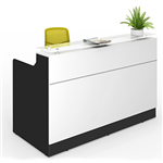CLASSIC RECEPTION COUNTER 1800 X 850 X 1150MM WHITEBLACK