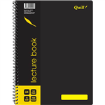 QUILL Q906 LECTURE BOOK SPIRALBOUND 70GSM A4 140 PAGE BLACK