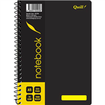QUILL Q570 NOTEBOOK SPIRALBOUND 70GSM A5 200 PAGE BLACK