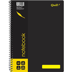 QUILL Q595 NOTE BOOK SPIRALBOUND 70GSM A4 120 PAGE BLACK