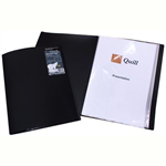 QUILL PREMIUM FIXED DISPLAY BOOK 20 POCKET A3 BLACK