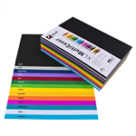 QUILL COVER PAPER 125GSM A4 ASSORTED PACK 500