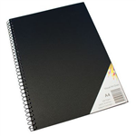 QUILL VISUAL ART DIARY 110GSM 120 PAGE A4 PP BLACK
