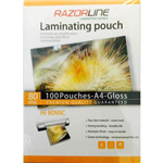 RAZORLINE LAMINATING POUCH 80 MICRON A3 CLEAR PACK 100